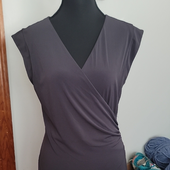 41 Hawthorn Asymmetrical Charcoal Dress - Picture 3 of 11